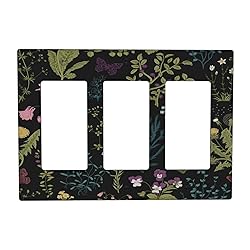 Vintage Black Herbs Floral Botanical Darkground 3