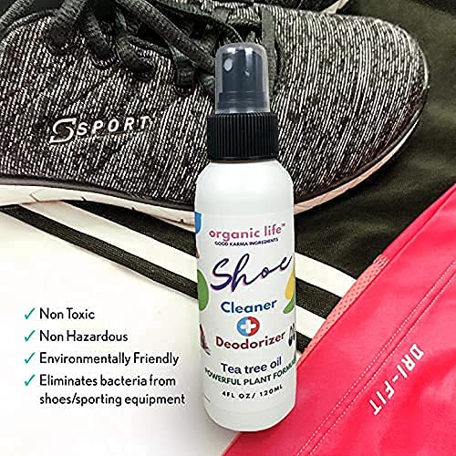 Shoe Deodorizer Cleaner, Foot Freshener That Eliminate Odors It Comes As A Spray Disinfectant Useable On Both Feet And Shoes Say Goodbye To Stinky Shoes And Smelly Feet with Organic Tea Tree Oil And Soapberries.