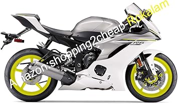 Amazon Com For Yamaha 17 18 19 Yzf600 R6 Yzf R6 17 18 19 Yzf 600 Gray White Abs Fairing Aftermarket Kit Injection Molding Automotive