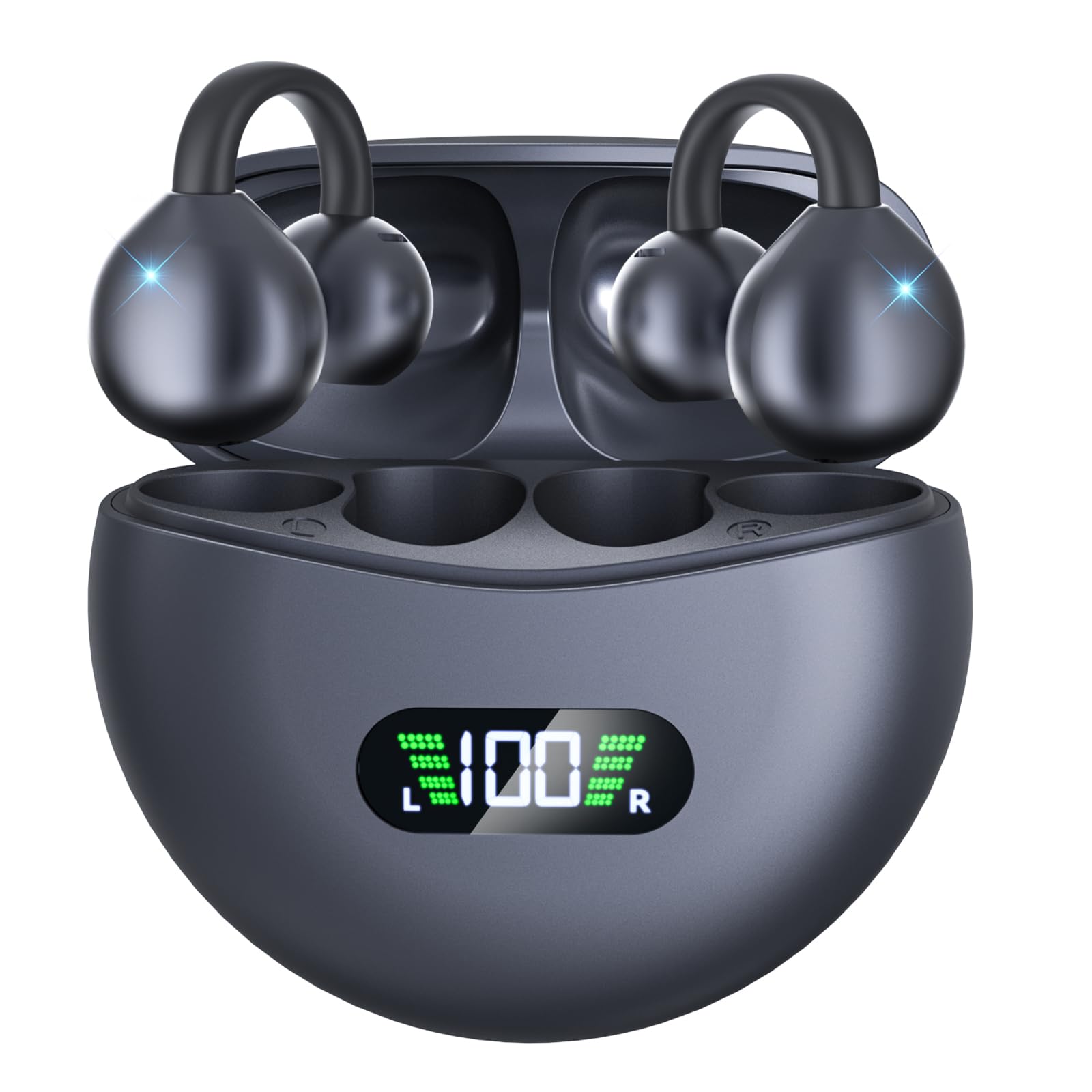 ANSTEN translation earbuds real time, Open Ear Headphones, NEW Audio and video translation bluetooth 5.4 IPX7 Waterproof translator earbuds 164 languages ​​,Travel Business Learning Work