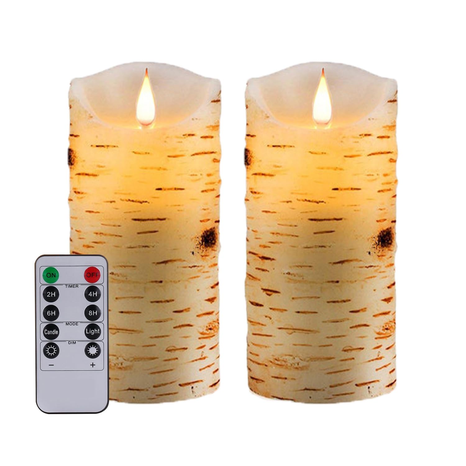 Photo 1 of *Remote missing* Biyanuo Flameless Battery Operated LED Candles 3D Wick with10key Button Remote Control 24-Hour Timer Set of 2 Electric Flickering Pillar Real Wax?Wedding, Party, Christmas and Home Decoration