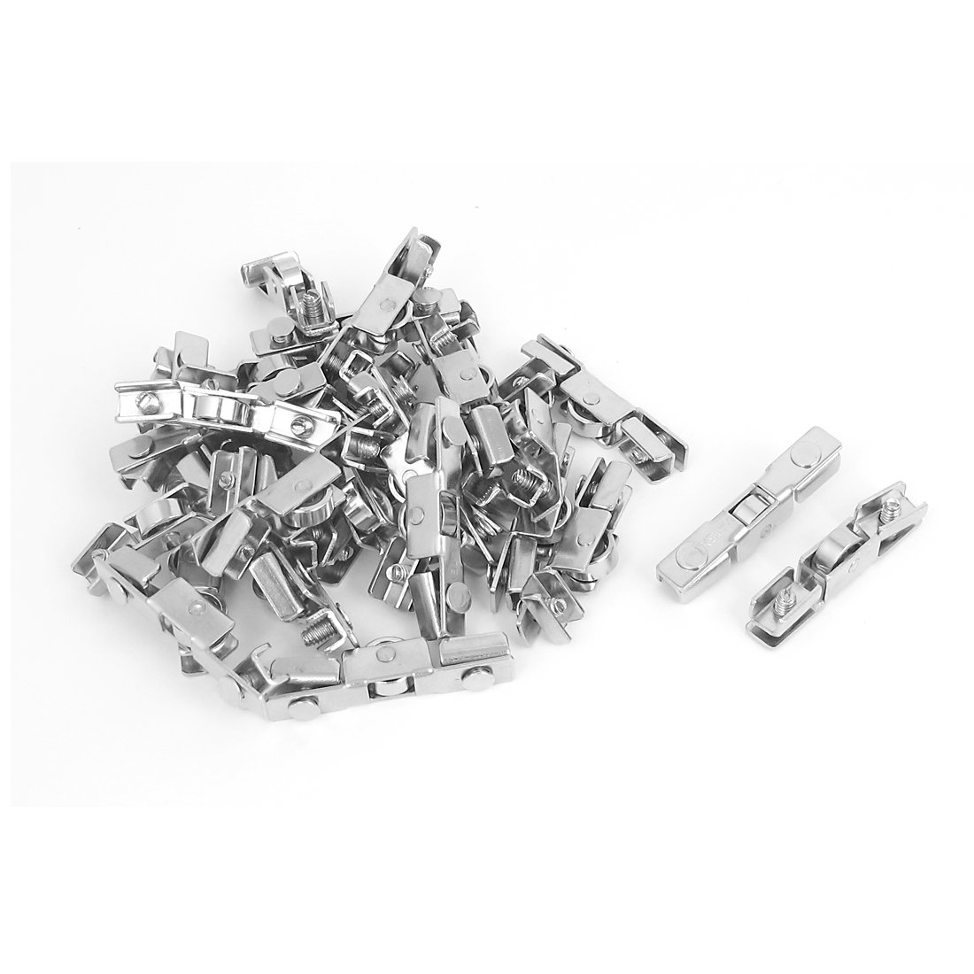 Sourcingmap 43mm Length Adjustable Metal Sliding Door Single Roller Wheel 30pcs