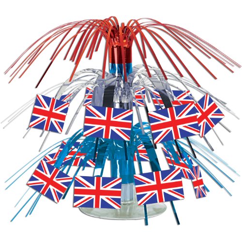 British Flag Mini Cascade Centerpiece Party Accessory (1 count) (1/Pkg)