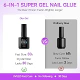 gelike ec Gel Nail Glue 6 in 1 UV Base Coat Strengthener Blooming Gel view 6