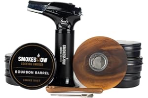 Smokeshow Cocktail Smoker Bundle with Kitchen Torch, Six Flavors of Wood Chips, Apple, Hickory, Maple, Mesquite, Cherry and Bourbon Soaked Oak. (No Butane Included)