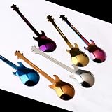 nuoshen 6pc Stainless Steel Guitar Coffee Teaspoons Dessert Ice Cream Stirring view 6