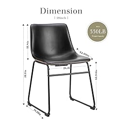 JHK 18 Inch Counter Height Bar Stools Set of