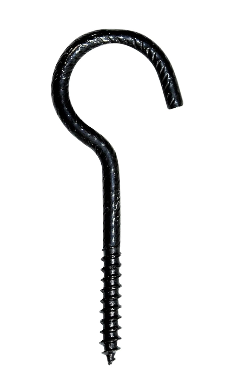 SN-TEC Schraubhaken/Deckenhaken gebogen 60mm schwarz (10 Stück): Amazon