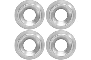 OSVJE 200 Qty #10 Stainless Countersunk Finish Washers, 304 Finish Gasket Steel Finishing Washers, Silver Finishing Cup for Construction/Builders
