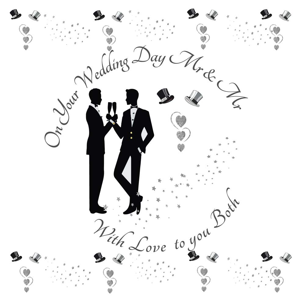 On Your Wedding Day Card - Mr and Mr - 6 x 6 Inches - Rush Design