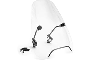 Krator 15" Clear Tinted Windscreen Windshield Compatible with Harley Davidson, Honda, Kawasaki, Suzuki, Triumph, Yamaha - Fit