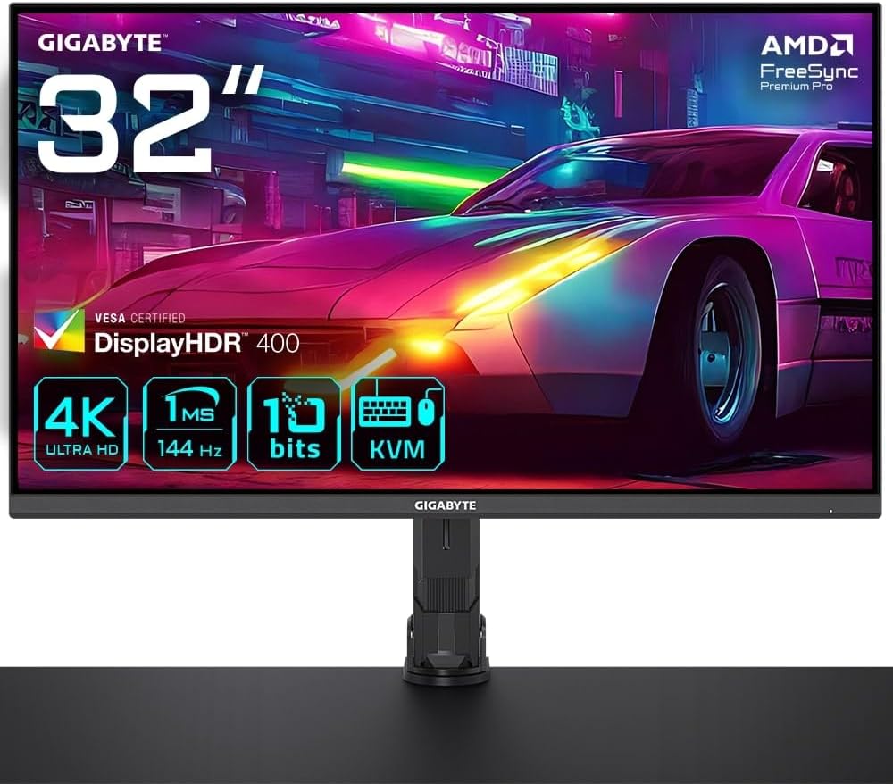Gigabyte M32U 31.5" 4K UHD Arm Edition Gaming Monitor 144Hz 1ms HDMI 2.1