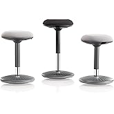 Standing Desk Balance Wobble Stools, Height Adjustable 22-32 Inch for Office and Classroom, Anti-Fatigue Standing Chairs, Ergonomic Stools with Anti-Slip Round Bottom, Black