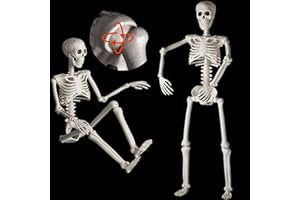 HBSTK 1 Pack 36 Inches Halloween Skeleton Full Body Posable Movable Jonints for Halloween Decoration Décor