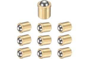 uxcell 10Pcs 304 Stainless Steel Ball Plunger, 6mm Dia. Ball Catch Latch Smooth Push Fit Spring Plunger Precision Positioning End Force 70N for Mechanical Devices, Furniture (8x11mm)