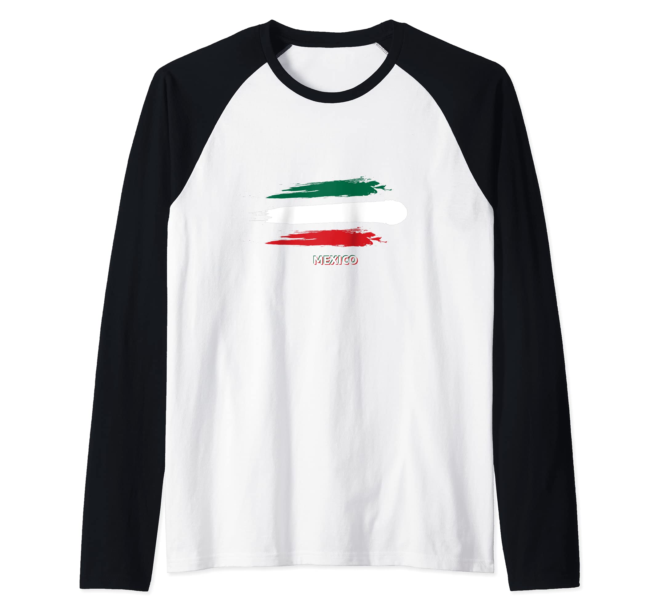 Flag Mexico Raglan Baseball Tee