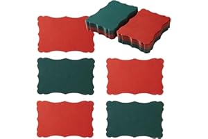 Toperd 120 Pieces Small Mini Business Cards Vintage Assorted Colors Blank Note Gift for Business, Gift Cards (Christmas Red Green)