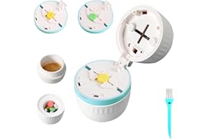 LAUHUW Pill Cutter 1/4,Pill Crusher,Splitter for Smalla Pills,Pill Organizer, Suitable for Carrying On The Go (4 in 1)