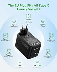 MOMAX Universal Travel Adapter, GaN 100W