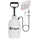 Kegco 1 Gallon Homebrew Hand Pump Pressurized Kegerator Cleaning Kit w/No-Rinse Cleaner