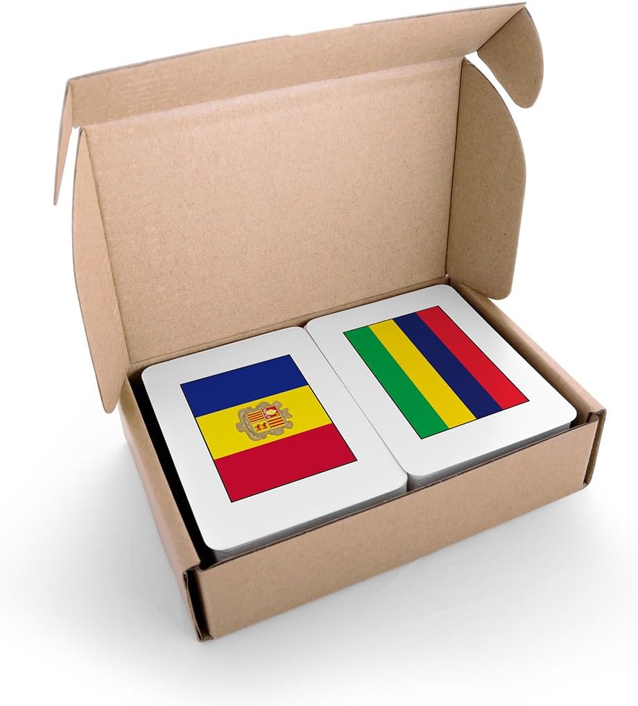 Collection of Country Flags Educational Flashcards (Premium full set), White, Standard poker size (89 x 63.5 mm) - Image 3