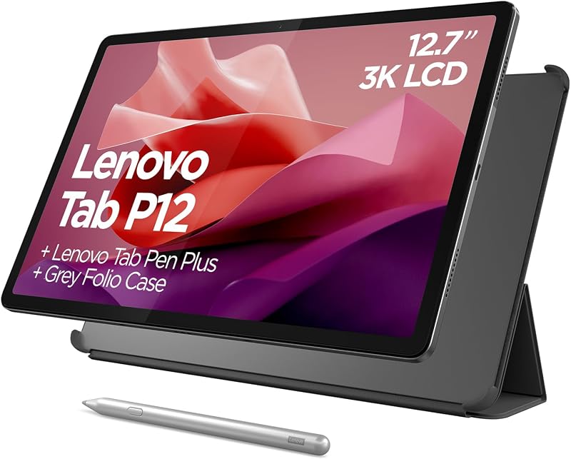 Lenovo Tab P12 2024 12.7" 3K Tablet 8GB 128GB Grey Pen Folio Android 13 JBL