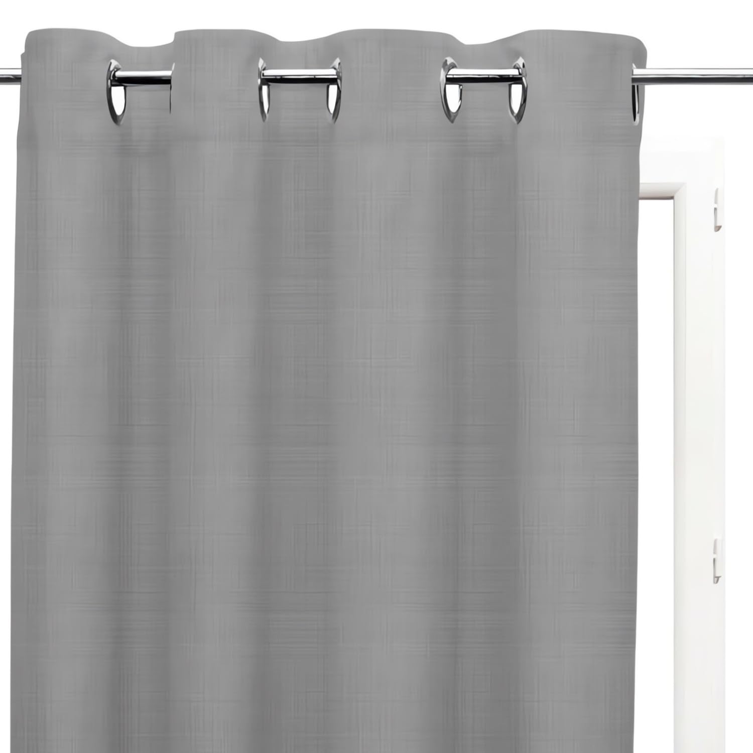 Soleil d'ocre Grey Curtains and Curtains 135 x 250 cm