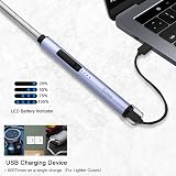 SUPRUS Candle Lighter Rechargeable USB Arc Lighter 360° Bendable Neck Blue view 4