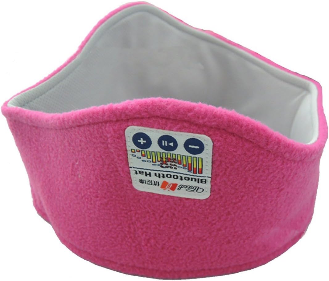 Canava bluetooth headset with ULTRA THIN 4mm Speakers Sleep Headphones Eye Mask Jogging Yoga Stereo Headband Removable (pink)