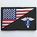 SpaceAuto 3D Embroidered American Flag w/ Paramedic Medic Tactical Morale EMT EMS Badge Patch 3
