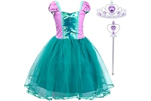 COTRIO Baby Girls Princess Costumes Toddler Halloween Dress Up Kids Birthday Outfit Christmas Party Dresses Clothes