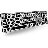 Macally Backlit Bluetooth Keyboard for Mac - Compatible Apple Keyboard Wireless - Multi-Device for MacBook Pro/Air, iMac, iMac Pro, Mac mini/Pro