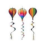 Syhonic 3Pcs Rainbow Windsock Hot Air Balloons Wind