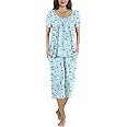 TAOHUADAO Women's Casual Pajama Sets, Lounge Sleepwear Summer Ladies Pjs Sets with Pockets