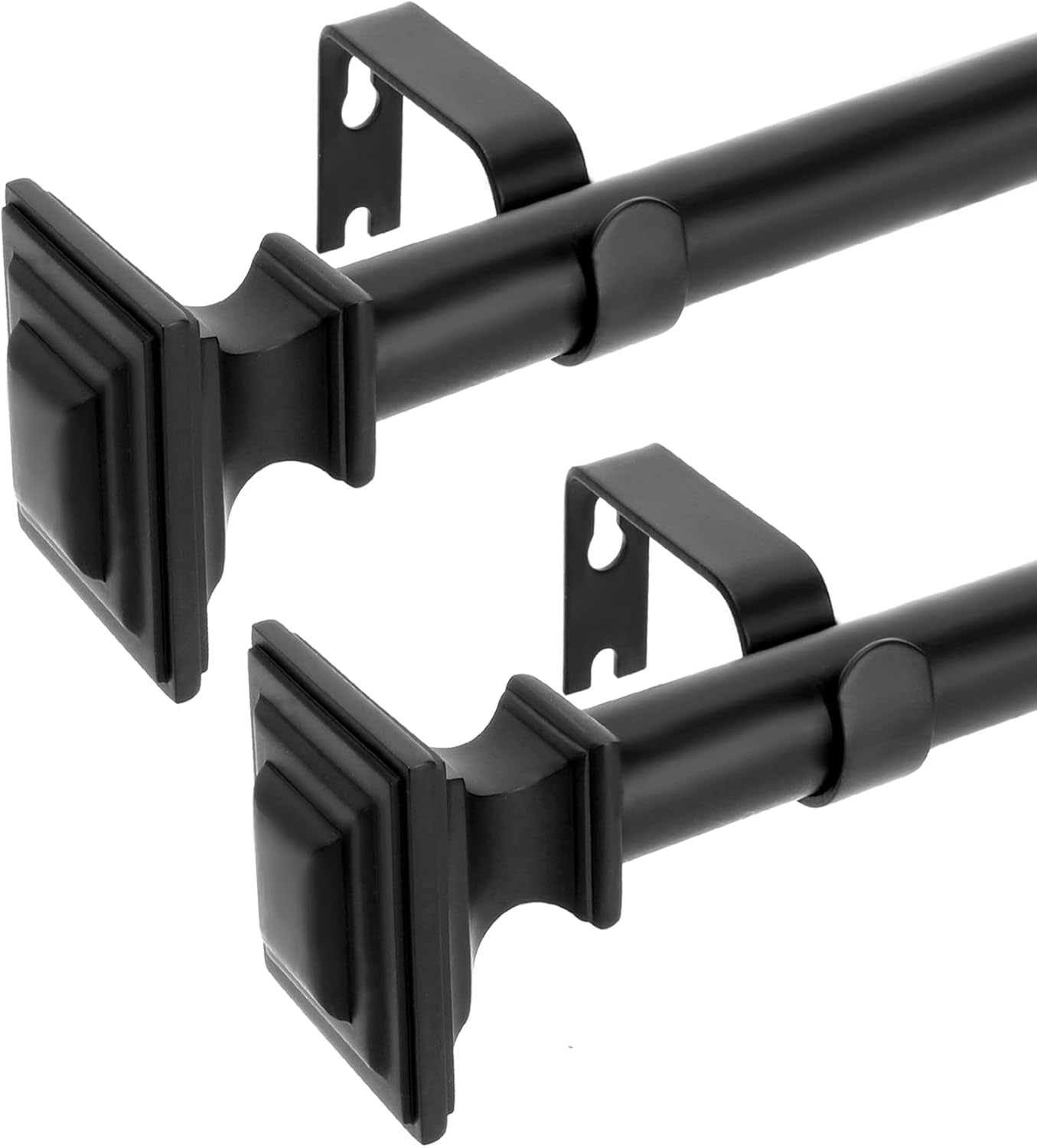 Window Treatment Hardware - 2 Pack Curtain Rods for Windows 48 to 84 Inch(4-7 Feet),1