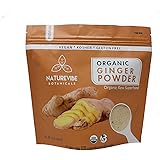 Naturevibe Botanicals Premium Organic Ginger Root Powder (1lb), Zingiber officinale Roscoe | Keto Friendly | Non-GMO and Glut