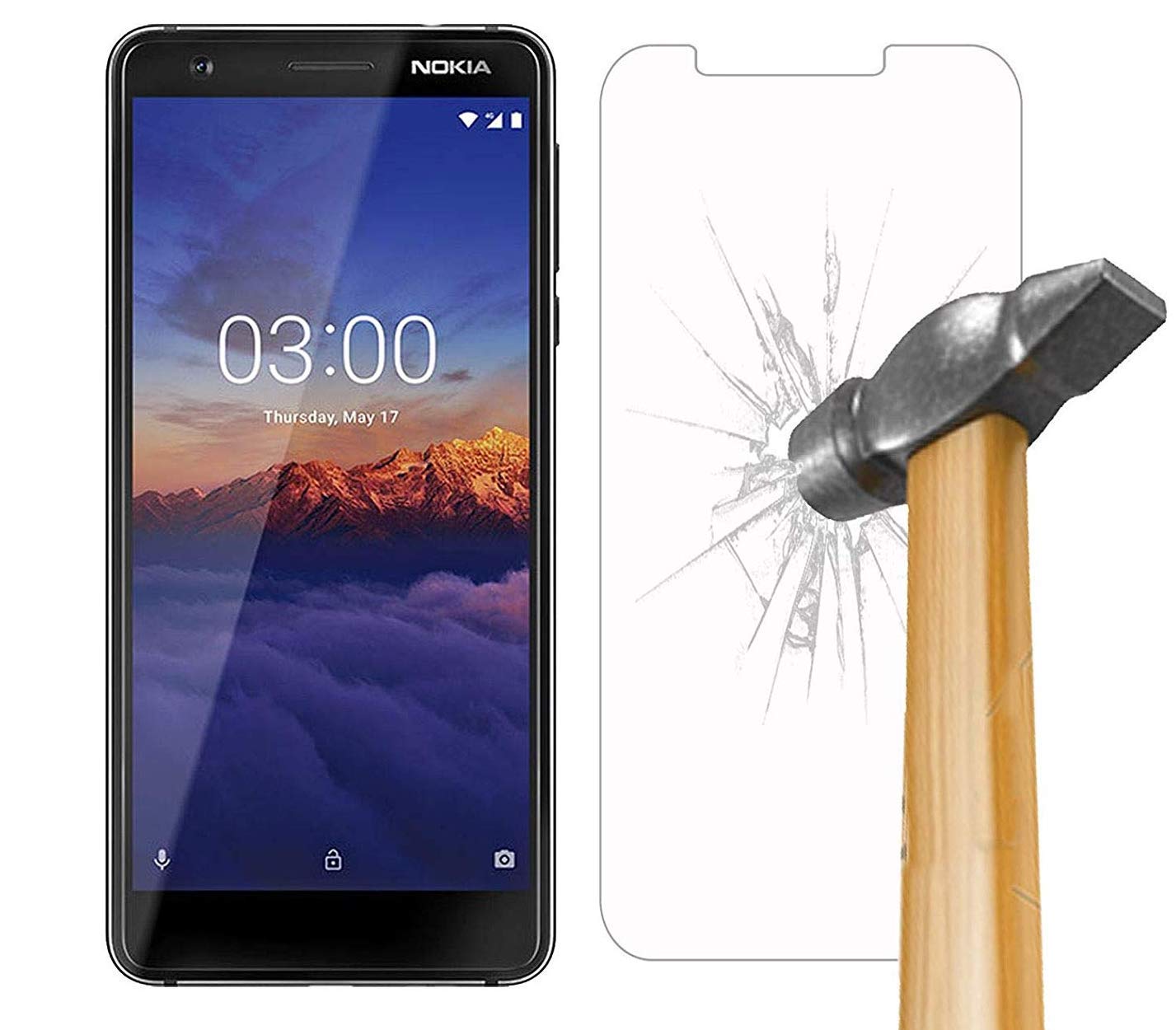 Nokia 3.1 Screen Protector Premium Quality Genuine Tempered Glass Explosion & Shatter Proof [High Definition] Crystal Clear Screen Protector Guard Cover For Nokia 3 2018 (Nokia 3.1, Clear)