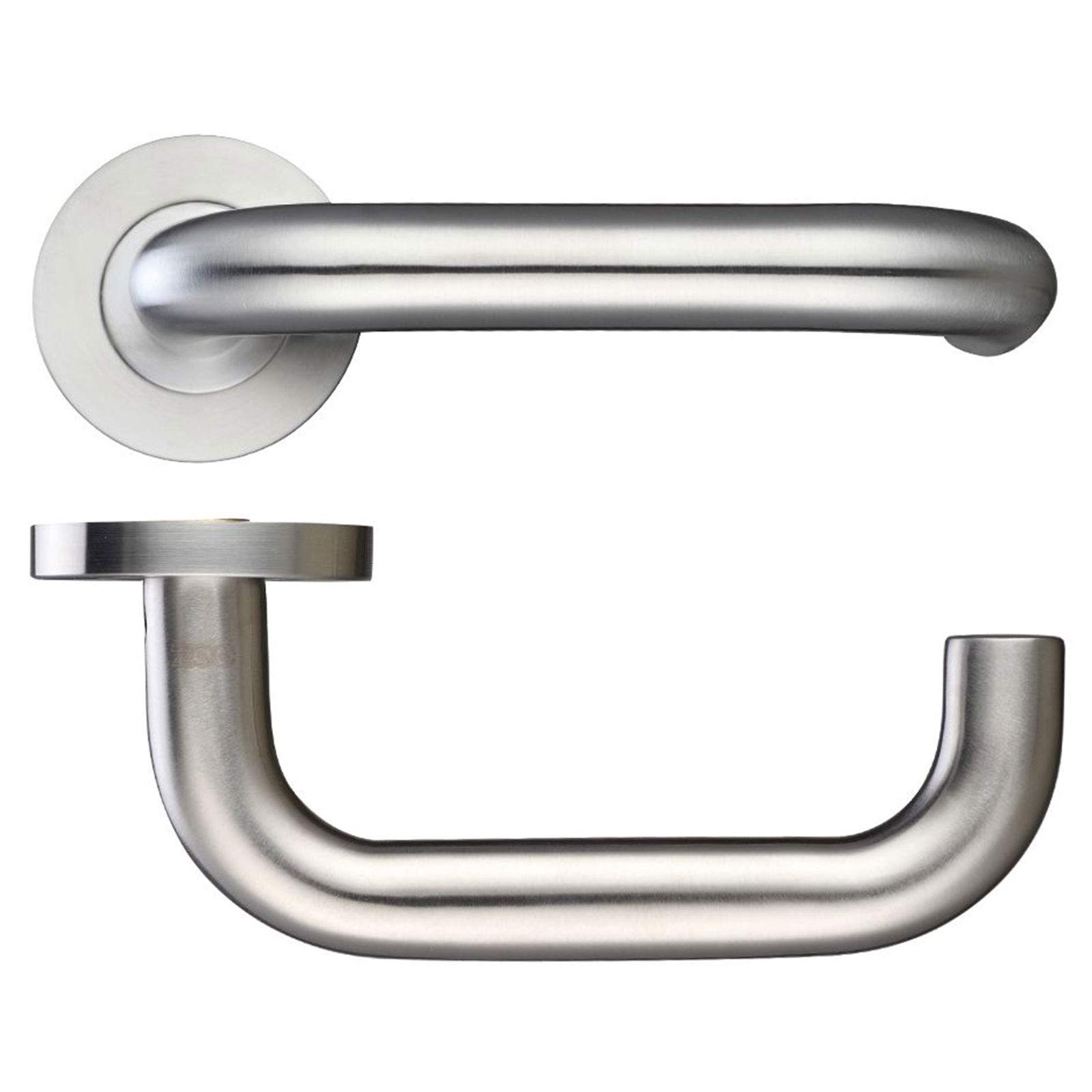 Tubular Return to Door Handle Lever on Rose