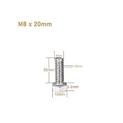 binifiMux 10-Pack M8 x 20mm Hexagon Screws Hex