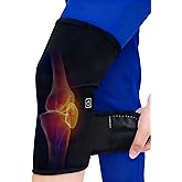 Dr.WYFOOT Heat Knee Heating Pad - 3-Temperature USB Rechargeable, Adjustable Wrap for Arthritis & Joint Pain Relief, Portable Heated Knee Brace for Men & Women(1 Piece Black)
