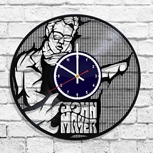 John Mayer style rock design wall clock, John Mayer band decal, John Mayer wall poster