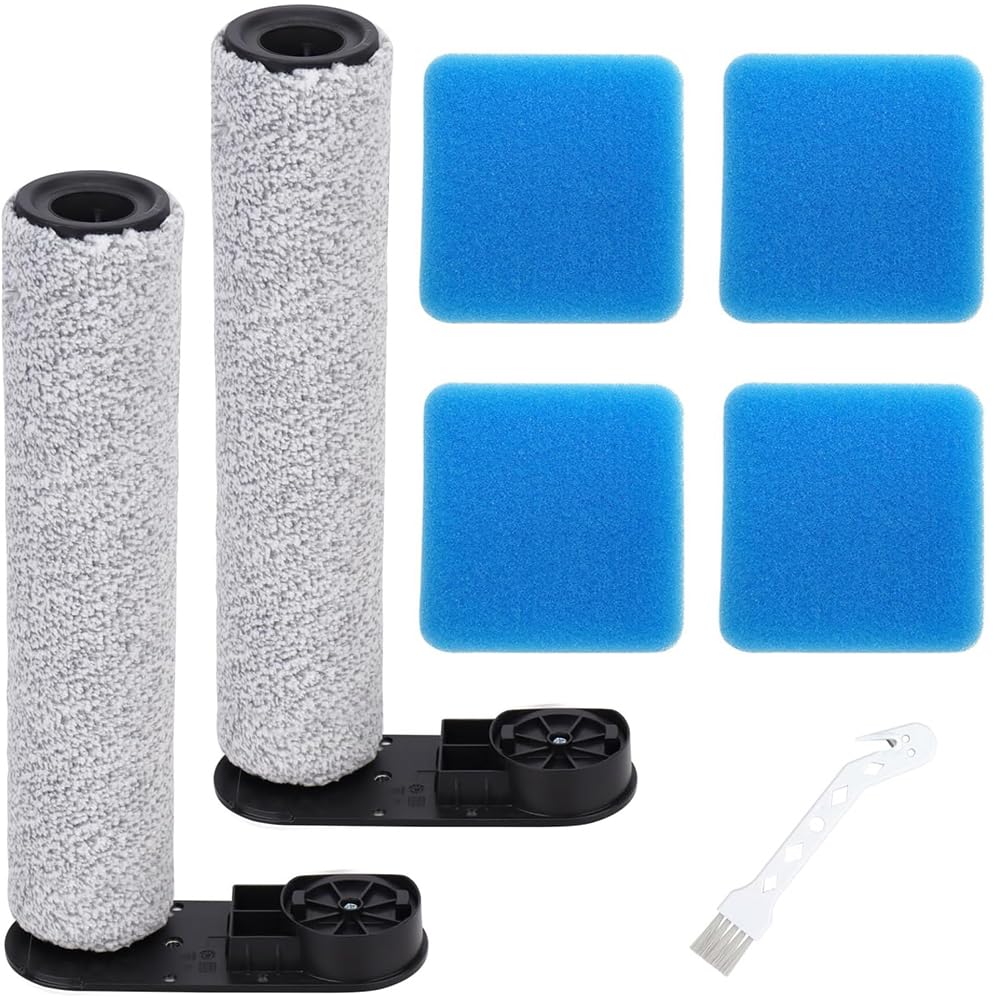 Photo 1 of Brush Rollers Sponge Filters Replacement for Eureka NEW430BL/ JONR ED12 Vacuum Cleaner - Accessories Parts?2 Brushs Rollers +4 Sponges+1 Cleaning Brush?