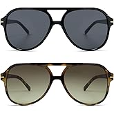 HERJOUR Retro Trendy Square Aviator Sunglasses Womens Mens 70s Classic Vintage Oversized Sun Glasses AR82174