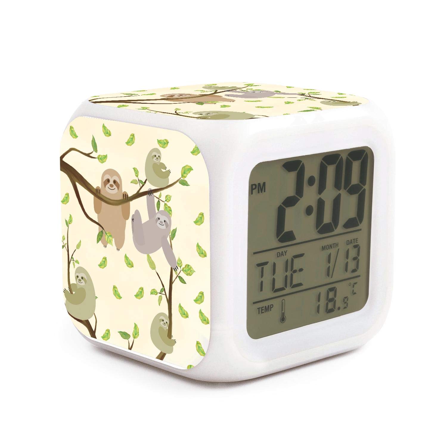 Accents Home Cute Alpacas Alarm Clock for Kids LED Digital Bedroom