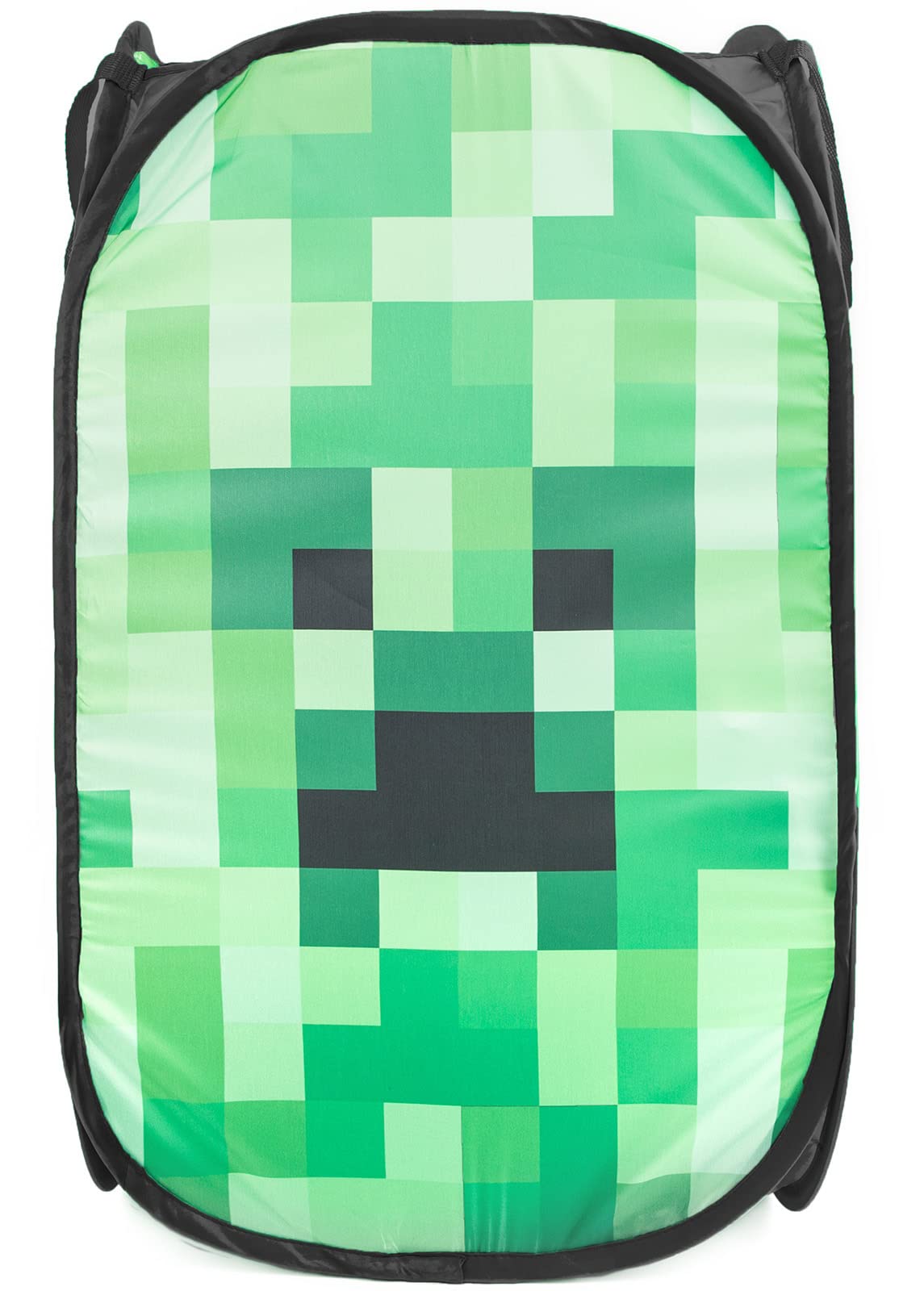 Jay Franco Minecraft Creeper 80L Pop-Up Laundry Basket - Hamper for Clothes or Toys