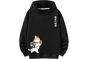 COZYEASE Boys' Letter Print Graphic Hoodies Long Sleeve Casual Fashion Pullover Tops Preppy Sweatshirts for Teen Boys