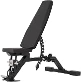 MAJOR FITNESS AH64 Apache Adjustable Weight Bench with Foot-Pedal Adjustment, 1500LB Capacity Flat Incline Decline Bench with 12 Backrest &amp; 4 Seat Positions for Home Gym Strength Training