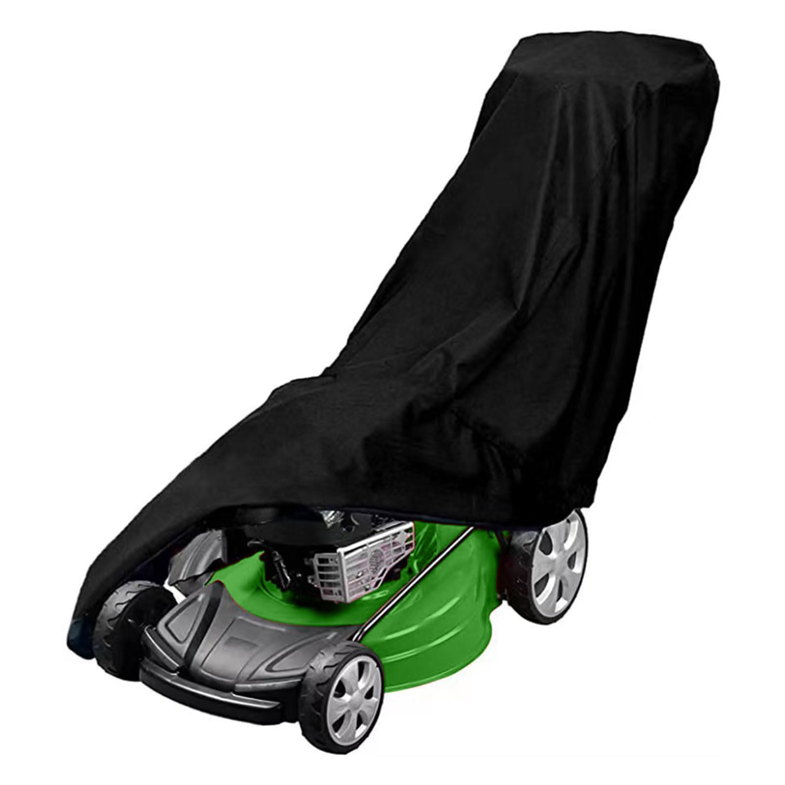 Lawn Mower Cover Tarpaulin Cover Waterproof 420D Oxford with Pull Cord Push Lawn Mower Protective Cover for Lawn Tractor Dust Protection Weather Protection Cover UV Resistant