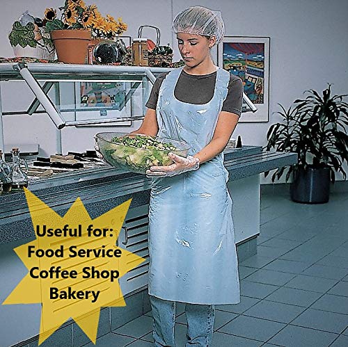 Disposable Poly Aprons 1000 pack 28 X 46 inches Large White Protective Apron for Commercial or Household Use - Throw Away for Hair Salon Spa or Art Studio