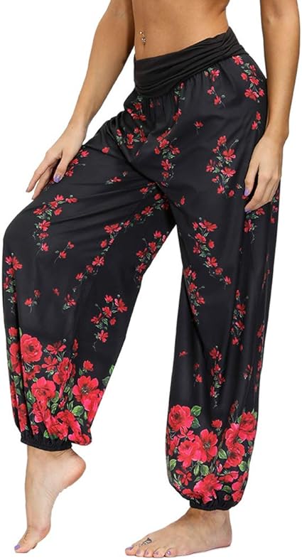 Kinder Haremshose Mit Blumenmuster - Bequeme Baggy Hose Sommer